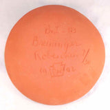 1992 Lester & Barbara Breininger Limited Ed. Redware Plate Flowers and Leaves