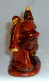 1994 Breininger Glazed Redware Figurine Bearded Santa Reindeer Christmas Tree