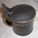 Heavy German Stoneware 0.5 Liter Stein Pewter Lid By Reinhold Merkelbach 2026
