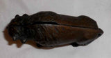 Antique Cast Iron Gold Painted Still Penny Bank Buffalo Bison by A.C. Williams