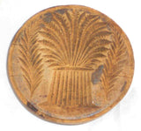 Antique Primitive Plunger Type Butter Mold Beautiful Wheatsheaf Design