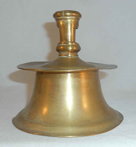Antique ca. 17th Century Brass Capstan Candlestick Holder North West Europe