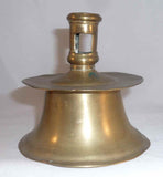 Antique ca. 17th Century Brass Capstan Candlestick Holder North West Europe