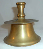 Antique ca. 17th Century Brass Capstan Candlestick Holder North West Europe