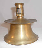Antique ca. 17th Century Brass Capstan Candlestick Holder North West Europe