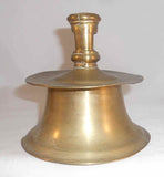 Antique ca. 17th Century Brass Capstan Candlestick Holder North West Europe