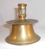 Antique ca. 17th Century Brass Capstan Candlestick Holder North West Europe