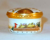Cartier Round Enameled Box "Christmas 1979" Santa & Rain Deer On Roof England