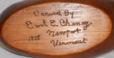 1978 Carved Wood Decorative Duck Decoy By Earl Cheney - Newport Vermont