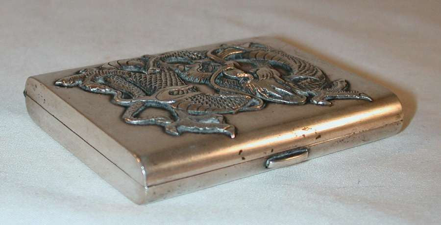 Antique Chinese Export Silver Cigarette Case Initials on Back Heavily –  Giamer Antiques and Collectibles