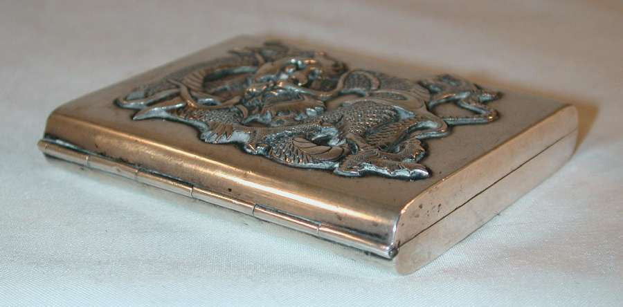 Rare Antique Signed Cigarette Case Marked Silver 800 Pocket Cigarette Case  