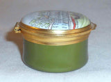 Beautiful Crummles & Co. England Enameled Oval Box Colorful Williamsburg Inn
