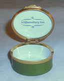 Beautiful Crummles & Co. England Enameled Oval Box Colorful Williamsburg Inn