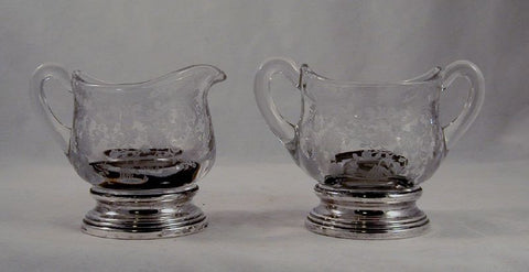 Glass Creamer and Sugar