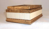 Dresser Box Ormolu Edges Velvet Interior Miniature Vatican St. Peter Basilica
