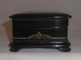 Hand Painted Fedoskino Russian Lacquer Box Reading The Tealeaves By Shchabunin