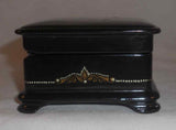 Hand Painted Fedoskino Russian Lacquer Box Reading The Tealeaves By Shchabunin
