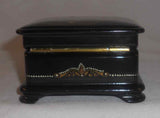 Hand Painted Fedoskino Russian Lacquer Box Reading The Tealeaves By Shchabunin