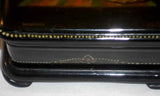 Hand Painted Fedoskino Russian Lacquer Box Reading The Tealeaves By Shchabunin