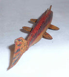 Beautiful Vintage Carved Wood and Metal Polychrome Painted Folk Art Fish Decoy