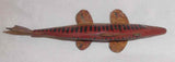 Beautiful Vintage Carved Wood and Metal Polychrome Painted Folk Art Fish Decoy