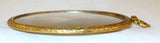 Antique Hand Painted Miniature of A Beautiful Woman in Oval Brass Frame