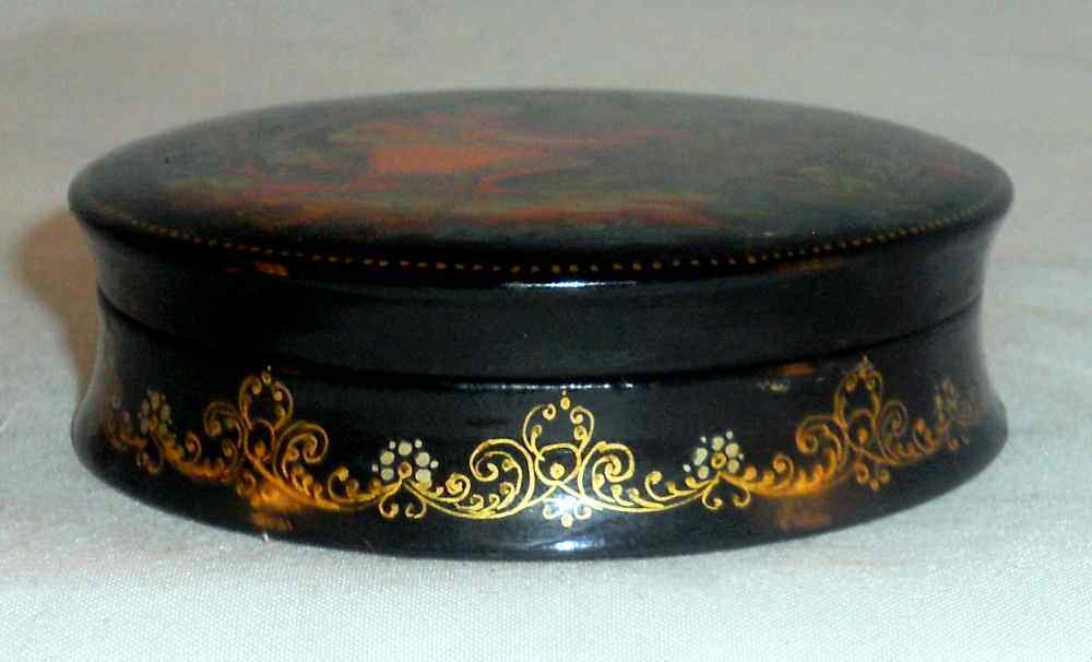 1973 Palekh Russian Lacquer Box Scene from Princes Frog Fairy Tale Art