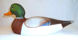 1977 Painted Carved Wood Decorative Mallard Drake Decoy Glass Eyes By WL Gable