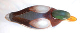 1977 Painted Carved Wood Decorative Mallard Drake Decoy Glass Eyes By WL Gable