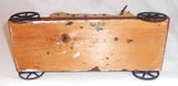 1980 Hand Carved Painted Wood Primitive Folk Art Goat Pull Toy W & J Gottshall