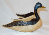 Folk Art Painted Hand Carved Wood Goose w/ Spread Wings Walter & June Gottshall