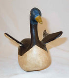 Folk Art Painted Hand Carved Wood Goose w/ Spread Wings Walter & June Gottshall