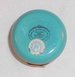 Halcyon Days Enamels England Round Box Doves on Branches Design Happy Birthday