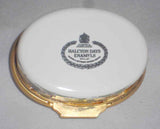Halcyon Days Enamels England Oval Enameled Trinket Box Flower Bouquet Decoration