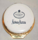 Halcyon Days Enamels England Round Box for Neiman Marcus Christmas 1988 Santa