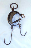 Antique Hanging Fur Trapper's Scale Brass and Wrought Iron Construction