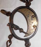 Antique Hanging Fur Trapper's Scale Brass and Wrought Iron Construction