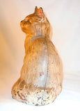 Antique Cast Iron Doorstop Sitting Gray and White Persian Cat By Hubley No. 802