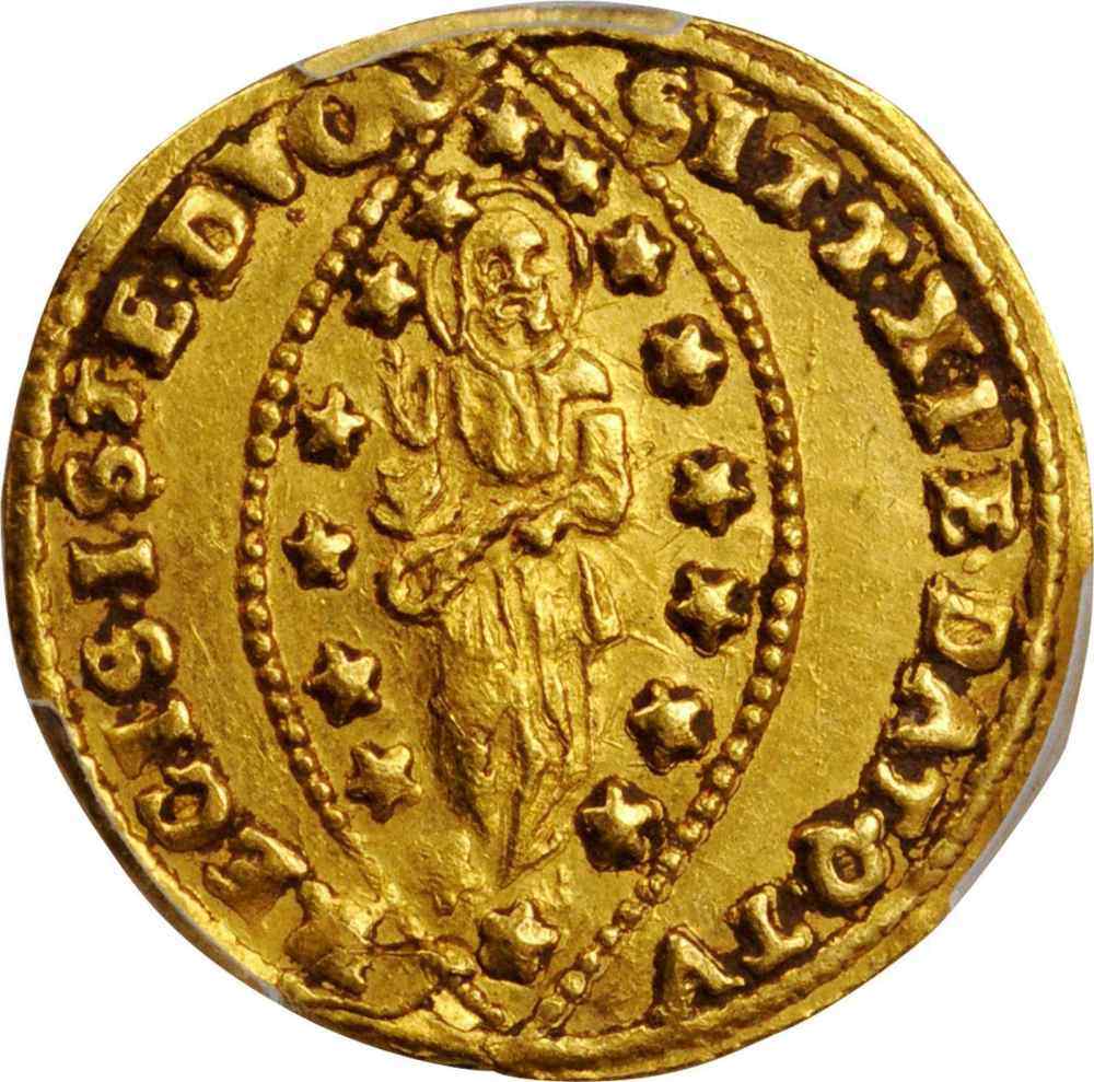 1789-1797 Gold Coin Venice Italy Zecchino or Ducat Lodovico Manin