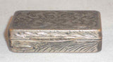 Antique Silver Pill Box Nice Scroll Design with Flowers Marked 31 Italy 800