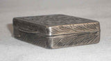 Antique Silver Pill Box Nice Scroll Design with Flowers Marked 31 Italy 800