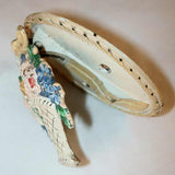 1930s Hubley Cast Iron Flower Basket Shaped Doorknocker with Ribbon on Top