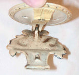 1930s Hubley Cast Iron Flower Basket Shaped Doorknocker with Ribbon on Top