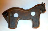 Antique Tin Pennsylvania Large Flat-Back Cookie Cutter Of Standing Horse