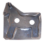 Antique Tin Pennsylvania Large Flat-Back Cookie Cutter Standing Horse Open Mouth