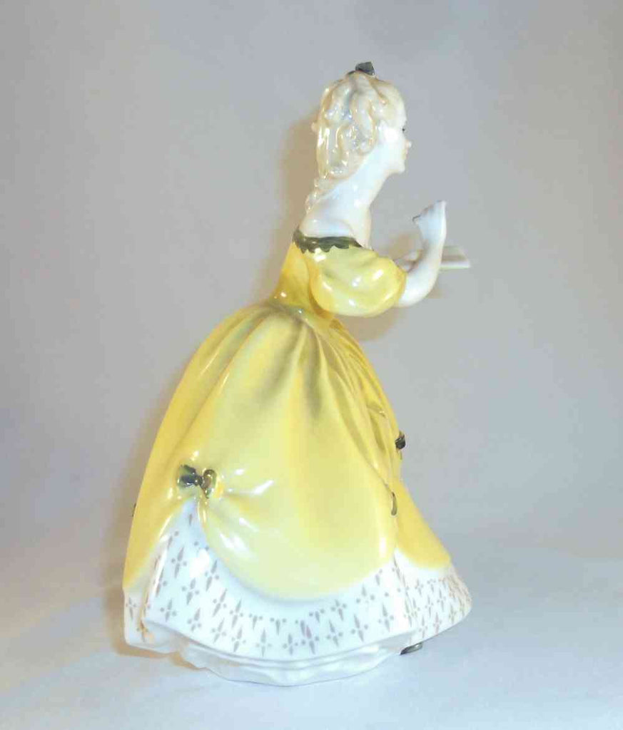 English Royal Doulton Figurine Woman Yellow Ballroom Dress The Last Waltz  HN2315