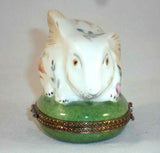 Hand Painted Rabbit Trinket Box Chamart Exclusif Limoges France Carrots & Beets