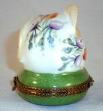Hand Painted Rabbit Trinket Box Chamart Exclusif Limoges France Carrots & Beets