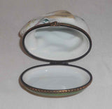 Hand Painted Rabbit Trinket Box Chamart Exclusif Limoges France Carrots & Beets