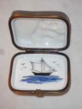 Limoges France Hand Painted Trinket Box Parry Vieille Sardine Can Being Opened
